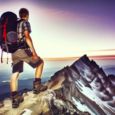 Mann auf Berg Mann auf Berg
